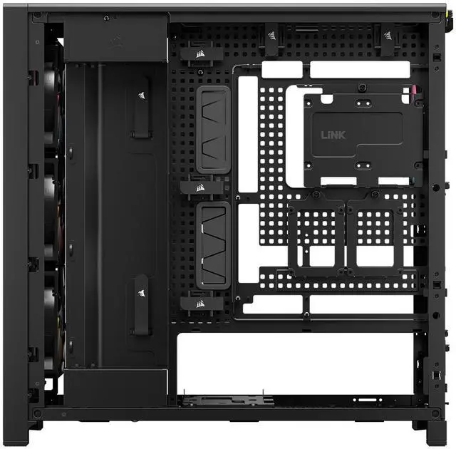Alt view image 6 of 13 - CORSAIR FRAME 5000D RS ARGB Modular High Airflow Mid-Tower PC Case, Black – Fully Customizable Design – InfiniRail™ Fan Mounting System – Fits Multiple 360mm Radiators or a 420mm Radiator – Reverse Motherboard Connector Compatible