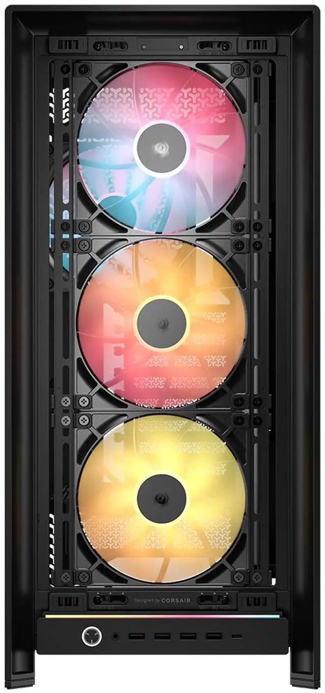 Alt view image 9 of 13 - CORSAIR FRAME 5000D RS ARGB Modular High Airflow Mid-Tower PC Case, Black – Fully Customizable Design – InfiniRail™ Fan Mounting System – Fits Multiple 360mm Radiators or a 420mm Radiator – Reverse Motherboard Connector Compatible