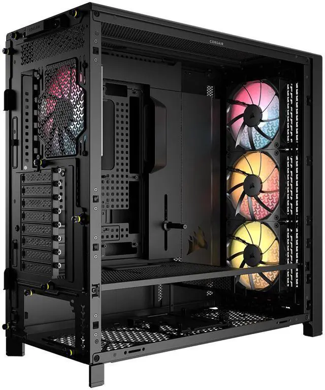 Alt view image 10 of 13 - CORSAIR FRAME 5000D RS ARGB Modular High Airflow Mid-Tower PC Case, Black – Fully Customizable Design – InfiniRail™ Fan Mounting System – Fits Multiple 360mm Radiators or a 420mm Radiator – Reverse Motherboard Connector Compatible