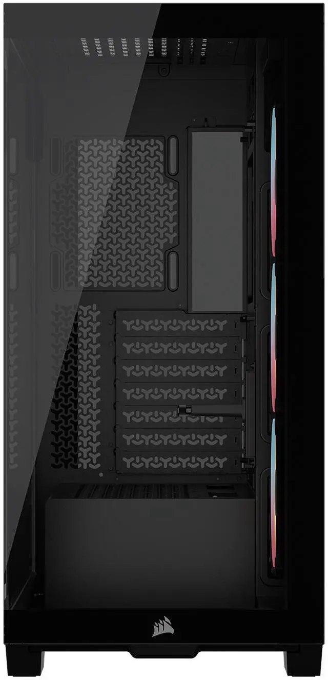 Alt view image 5 of 20 - CORSAIR 3500X LX-R RGB Mid-Tower PC Case – 3x Pre-installed LX120-R RGB Fans – Includes iCUE LINK System Hub - GPU Anti-Sag Arm – Tempered Glass – Fits up to 10x 120mm Fans – Reverse Connector Motherboard Compatible, Black