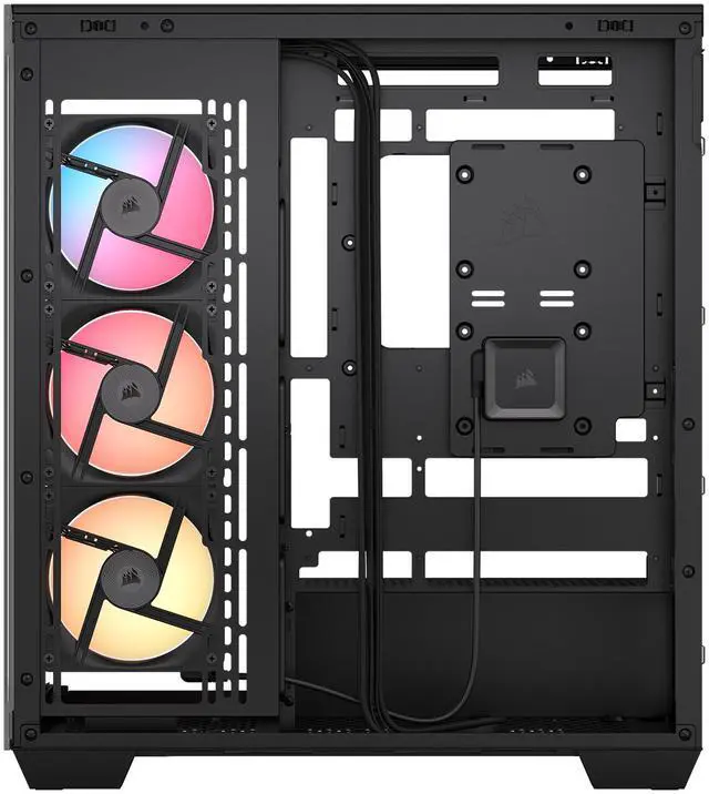 Alt view image 8 of 20 - CORSAIR 3500X LX-R RGB Mid-Tower PC Case – 3x Pre-installed LX120-R RGB Fans – Includes iCUE LINK System Hub - GPU Anti-Sag Arm – Tempered Glass – Fits up to 10x 120mm Fans – Reverse Connector Motherboard Compatible, Black