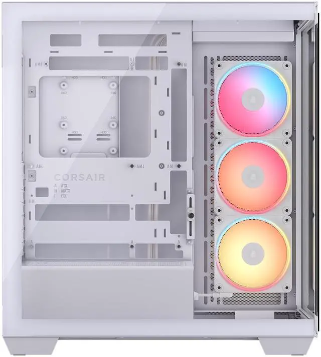 Alt view image 4 of 20 - CORSAIR 3500X LX-R RGB Mid-Tower PC Case – 3x Pre-installed LX120-R RGB Fans – Includes iCUE LINK System Hub - GPU Anti-Sag Arm – Tempered Glass – Fits up to 10x 120mm Fans – Reverse Connector Mother