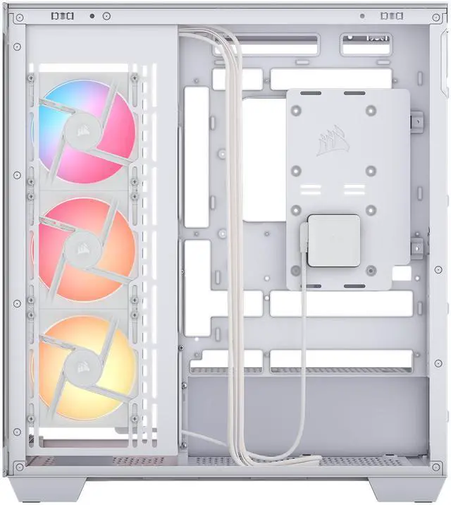 Alt view image 6 of 20 - CORSAIR 3500X LX-R RGB Mid-Tower PC Case – 3x Pre-installed LX120-R RGB Fans – Includes iCUE LINK System Hub - GPU Anti-Sag Arm – Tempered Glass – Fits up to 10x 120mm Fans – Reverse Connector Mother