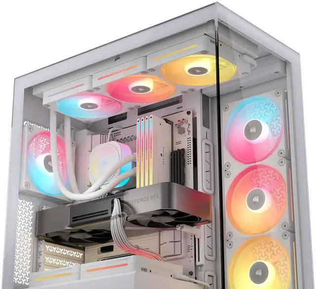 Alt view image 20 of 20 - CORSAIR 3500X LX-R RGB Mid-Tower PC Case – 3x Pre-installed LX120-R RGB Fans – Includes iCUE LINK System Hub - GPU Anti-Sag Arm – Tempered Glass – Fits up to 10x 120mm Fans – Reverse Connector Mother