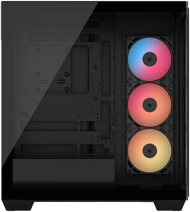 Alt view image 6 of 20 - CORSAIR 3500X RS-R ARGB Mid-Tower PC Case – 3x Pre-Installed RS120-R ARGB Fans – GPU Anti-Sag Arm – Tempered Glass – Fits up to 10x 120mm Fans – Reverse Connection Motherboard Compatible