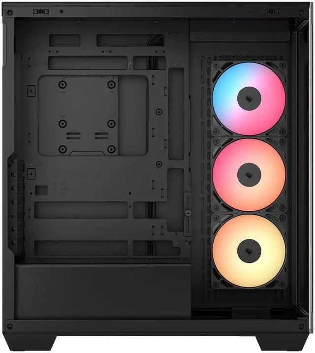 Alt view image 7 of 20 - CORSAIR 3500X RS-R ARGB Mid-Tower PC Case – 3x Pre-Installed RS120-R ARGB Fans – GPU Anti-Sag Arm – Tempered Glass – Fits up to 10x 120mm Fans – Reverse Connection Motherboard Compatible