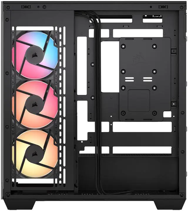 Alt view image 8 of 20 - CORSAIR 3500X RS-R ARGB Mid-Tower PC Case – 3x Pre-Installed RS120-R ARGB Fans – GPU Anti-Sag Arm – Tempered Glass – Fits up to 10x 120mm Fans – Reverse Connection Motherboard Compatible