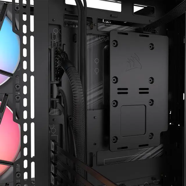 Alt view image 17 of 20 - CORSAIR 3500X RS-R ARGB Mid-Tower PC Case – 3x Pre-Installed RS120-R ARGB Fans – GPU Anti-Sag Arm – Tempered Glass – Fits up to 10x 120mm Fans – Reverse Connection Motherboard Compatible