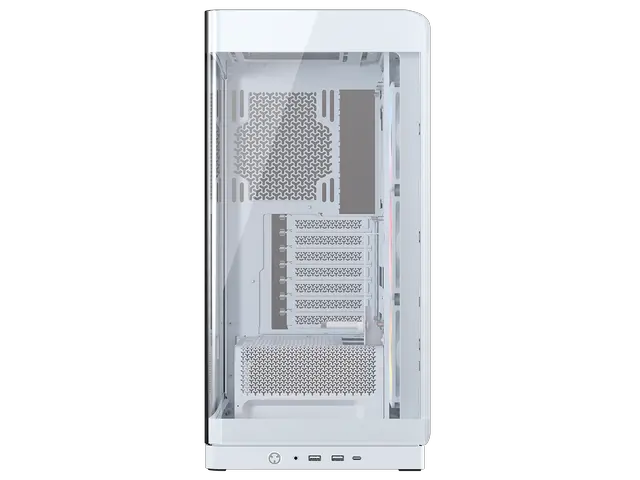 Alt view image 2 of 14 - CORSAIR FRAME 4500X RS-R ARGB Panoramic Glass Mid-Tower PC Case – Panoramic Glass Exterior – InfiniRail™  Fan Mounting System – Fits Dual 360mm Radiators – ASUS BTF, MSI Project Zero, and Gigabyte Project Stealth Compatible — Reverse-rotor