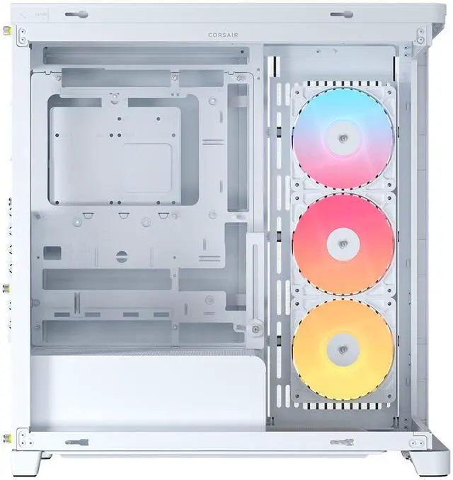 Alt view image 4 of 14 - CORSAIR FRAME 4500X RS-R ARGB Panoramic Glass Mid-Tower PC Case – Panoramic Glass Exterior – InfiniRail™  Fan Mounting System – Fits Dual 360mm Radiators – ASUS BTF, MSI Project Zero, and Gigabyte Project Stealth Compatible — Reverse-rotor