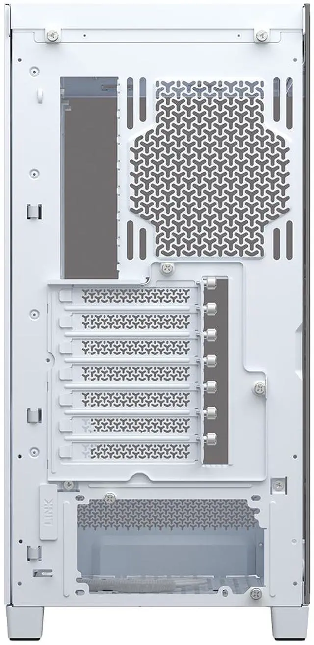 Alt view image 8 of 14 - CORSAIR FRAME 4500X RS-R ARGB Panoramic Glass Mid-Tower PC Case – Panoramic Glass Exterior – InfiniRail™  Fan Mounting System – Fits Dual 360mm Radiators – ASUS BTF, MSI Project Zero, and Gigabyte Project Stealth Compatible — Reverse-rotor