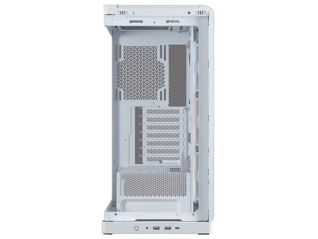 Alt view image 10 of 14 - CORSAIR FRAME 4500X RS-R ARGB Panoramic Glass Mid-Tower PC Case – Panoramic Glass Exterior – InfiniRail™  Fan Mounting System – Fits Dual 360mm Radiators – ASUS BTF, MSI Project Zero, and Gigabyte Project Stealth Compatible — Reverse-rotor