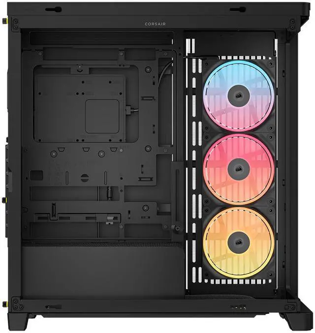 Alt view image 3 of 11 - CORSAIR FRAME 4500X LX-R RGB LINK Panoramic Glass Mid-Tower PC Case – Panoramic Glass Exterior – InfiniRail™ Fan Mounting System – Fits Dual 360mm Radiators – ASUS BTF, MSI Project Zero, and Gigabyte  Project Stealth Compatible — Reverse-Ro