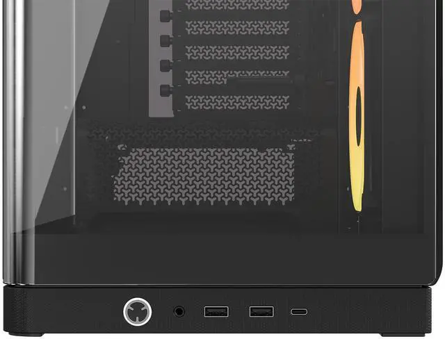 Alt view image 6 of 11 - CORSAIR FRAME 4500X LX-R RGB LINK Panoramic Glass Mid-Tower PC Case – Panoramic Glass Exterior – InfiniRail™ Fan Mounting System – Fits Dual 360mm Radiators – ASUS BTF, MSI Project Zero, and Gigabyte  Project Stealth Compatible — Reverse-Ro