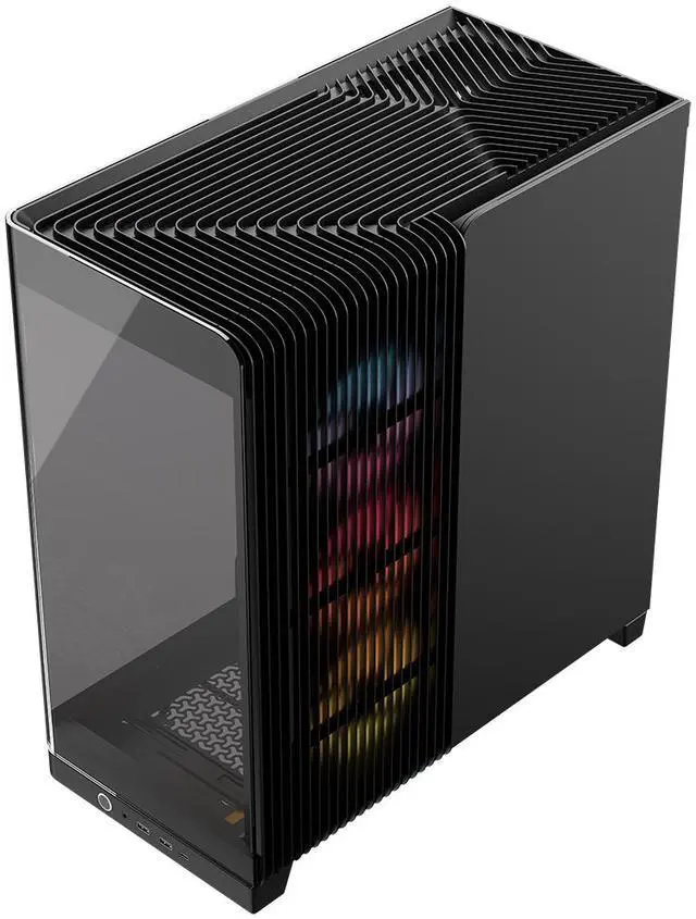 Alt view image 11 of 11 - CORSAIR FRAME 4500X LX-R RGB LINK Panoramic Glass Mid-Tower PC Case – Panoramic Glass Exterior – InfiniRail™ Fan Mounting System – Fits Dual 360mm Radiators – ASUS BTF, MSI Project Zero, and Gigabyte  Project Stealth Compatible — Reverse-Ro