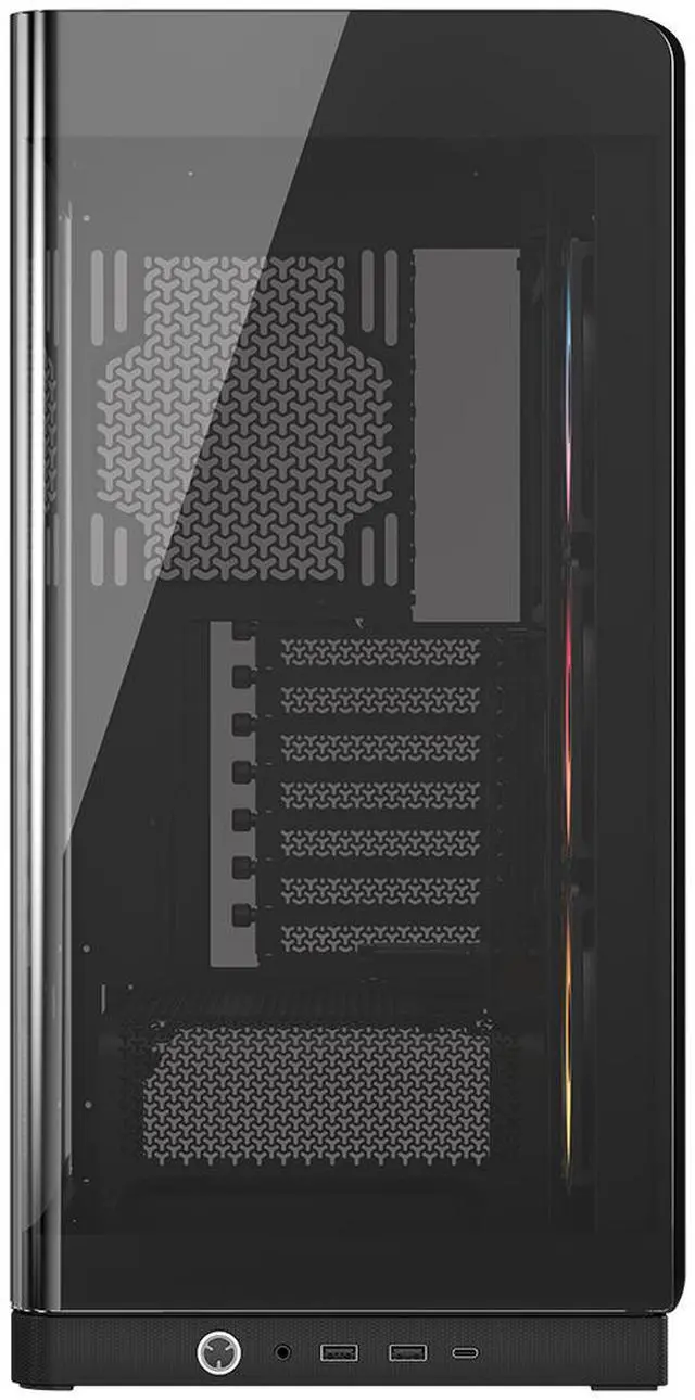 Alt view image 3 of 16 - CORSAIR FRAME 4500X RS-R ARGB Panoramic Glass Mid-Tower PC Case – Panoramic Glass Exterior – InfiniRail™ Fan Mounting System – Fits Dual 360mm Radiators – ASUS BTF, MSI Project Zero, and Gigabyte Project Stealth Compatible — Reverse-rotor