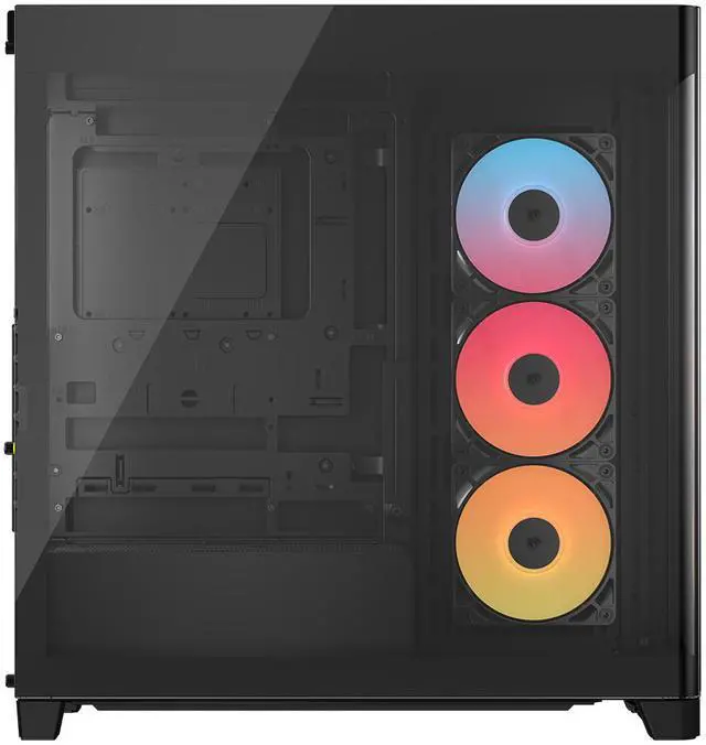 Alt view image 4 of 16 - CORSAIR FRAME 4500X RS-R ARGB Panoramic Glass Mid-Tower PC Case – Panoramic Glass Exterior – InfiniRail™ Fan Mounting System – Fits Dual 360mm Radiators – ASUS BTF, MSI Project Zero, and Gigabyte Project Stealth Compatible — Reverse-rotor