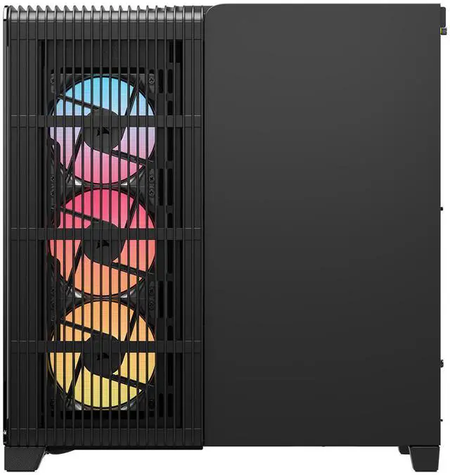 Alt view image 6 of 16 - CORSAIR FRAME 4500X RS-R ARGB Panoramic Glass Mid-Tower PC Case – Panoramic Glass Exterior – InfiniRail™ Fan Mounting System – Fits Dual 360mm Radiators – ASUS BTF, MSI Project Zero, and Gigabyte Project Stealth Compatible — Reverse-rotor