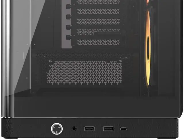 Alt view image 8 of 16 - CORSAIR FRAME 4500X RS-R ARGB Panoramic Glass Mid-Tower PC Case – Panoramic Glass Exterior – InfiniRail™ Fan Mounting System – Fits Dual 360mm Radiators – ASUS BTF, MSI Project Zero, and Gigabyte Project Stealth Compatible — Reverse-rotor