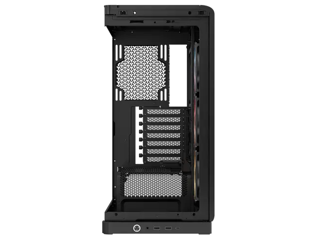 Alt view image 11 of 16 - CORSAIR FRAME 4500X RS-R ARGB Panoramic Glass Mid-Tower PC Case – Panoramic Glass Exterior – InfiniRail™ Fan Mounting System – Fits Dual 360mm Radiators – ASUS BTF, MSI Project Zero, and Gigabyte Project Stealth Compatible — Reverse-rotor