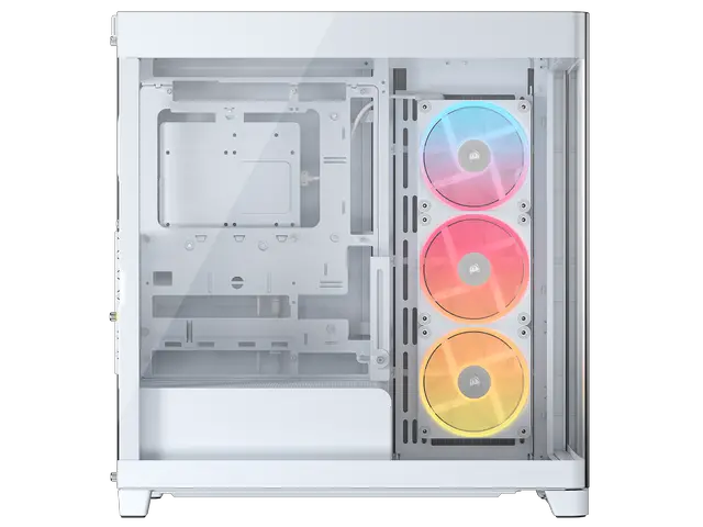 Alt view image 3 of 12 - CORSAIR FRAME 4500X LX-R RGB LINK Panoramic Glass Mid-Tower PC Case – Panoramic Glass Exterior – InfiniRail™ Fan Mounting System – Fits Dual 360mm Radiators – ASUS BTF, MSI Project Zero, and Gigabyte Project Stealth Compatible — Reverse-Ro