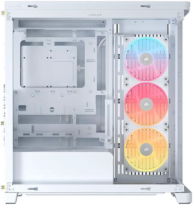 Alt view image 4 of 12 - CORSAIR FRAME 4500X LX-R RGB LINK Panoramic Glass Mid-Tower PC Case – Panoramic Glass Exterior – InfiniRail™ Fan Mounting System – Fits Dual 360mm Radiators – ASUS BTF, MSI Project Zero, and Gigabyte Project Stealth Compatible — Reverse-Ro
