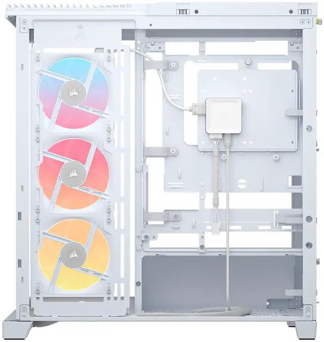 Alt view image 6 of 12 - CORSAIR FRAME 4500X LX-R RGB LINK Panoramic Glass Mid-Tower PC Case – Panoramic Glass Exterior – InfiniRail™ Fan Mounting System – Fits Dual 360mm Radiators – ASUS BTF, MSI Project Zero, and Gigabyte Project Stealth Compatible — Reverse-Ro