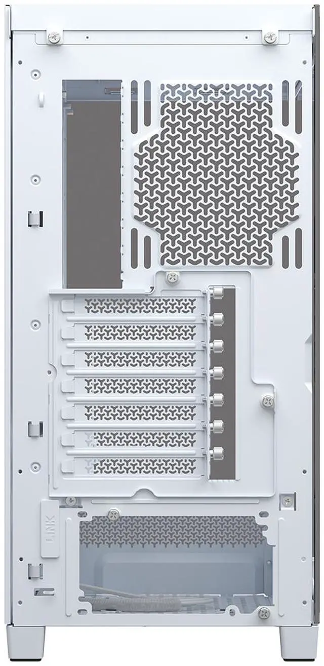 Alt view image 8 of 12 - CORSAIR FRAME 4500X LX-R RGB LINK Panoramic Glass Mid-Tower PC Case – Panoramic Glass Exterior – InfiniRail™ Fan Mounting System – Fits Dual 360mm Radiators – ASUS BTF, MSI Project Zero, and Gigabyte Project Stealth Compatible — Reverse-Ro