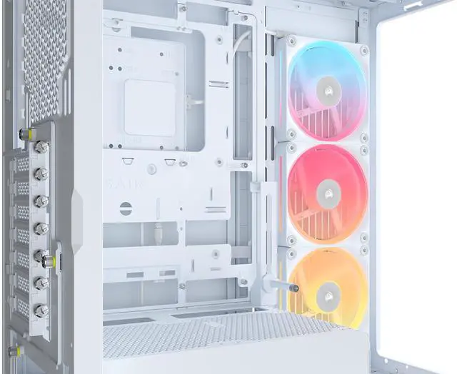 Alt view image 9 of 12 - CORSAIR FRAME 4500X LX-R RGB LINK Panoramic Glass Mid-Tower PC Case – Panoramic Glass Exterior – InfiniRail™ Fan Mounting System – Fits Dual 360mm Radiators – ASUS BTF, MSI Project Zero, and Gigabyte Project Stealth Compatible — Reverse-Ro
