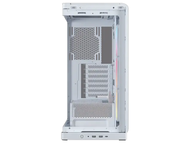 Alt view image 10 of 12 - CORSAIR FRAME 4500X LX-R RGB LINK Panoramic Glass Mid-Tower PC Case – Panoramic Glass Exterior – InfiniRail™ Fan Mounting System – Fits Dual 360mm Radiators – ASUS BTF, MSI Project Zero, and Gigabyte Project Stealth Compatible — Reverse-Ro