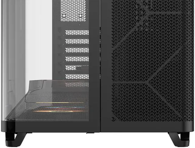 Alt view image 7 of 12 - Corsair AIR 5400 RS-R ARGB Triple Chamber Mid-Tower PC Case-Black with 3x RS-R 120mm reverse PWM ARGB fans Pre-installed, BTF Back Plug Motherboard Design