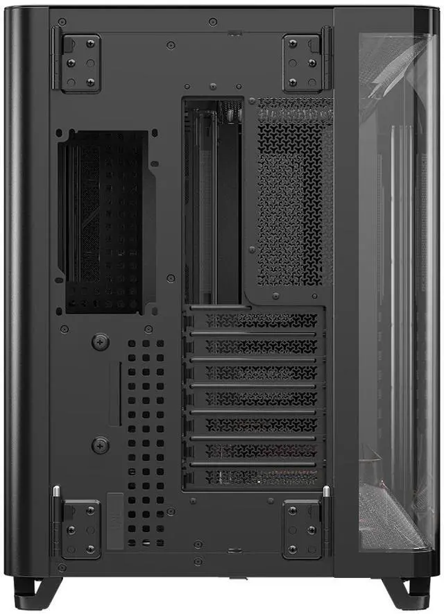 Alt view image 8 of 12 - Corsair AIR 5400 RS-R ARGB Triple Chamber Mid-Tower PC Case-Black with 3x RS-R 120mm reverse PWM ARGB fans Pre-installed, BTF Back Plug Motherboard Design