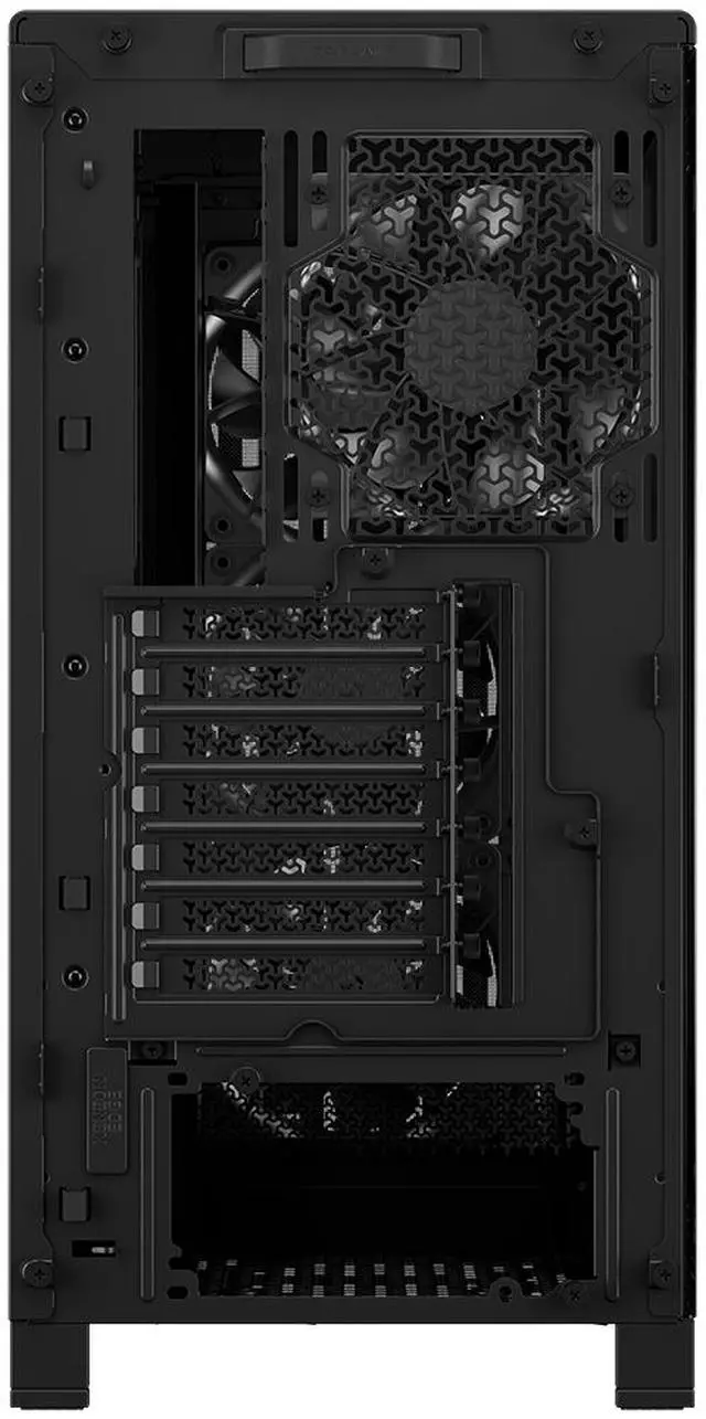 Alt view image 8 of 17 - CORSAIR FRAME 4000D WOOD RS Modular High Airflow Mid-Tower PC Case, Black & Walnut. 3x 360mm Radiator Mounts. 4x RS120 PWM fans included - 13x 120mm fan mounts or 7x 140mm fans.
