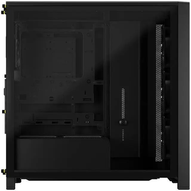 Alt view image 4 of 17 - CORSAIR FRAME 4000D WOOD RS Modular High Airflow Mid-Tower PC Case, Black & Walnut. 3x 360mm Radiator Mounts. 4x RS120 PWM fans included - 13x 120mm fan mounts or 7x 140mm fans.