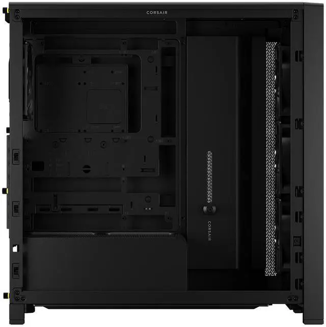 Alt view image 6 of 17 - CORSAIR FRAME 4000D WOOD RS Modular High Airflow Mid-Tower PC Case, Black & Walnut. 3x 360mm Radiator Mounts. 4x RS120 PWM fans included - 13x 120mm fan mounts or 7x 140mm fans.