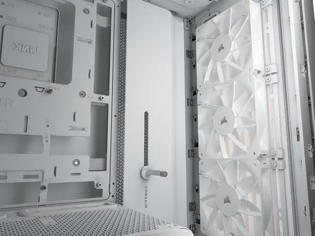 Alt view image 12 of 17 - CORSAIR FRAME 4000D WOOD RS Modular High Airflow Mid-Tower PC Case, White & Oak. 3x 360mm Radiator Mounts. 4x RS120 PWM fans included - 13x 120mm fan mounts or 7x 140mm fans