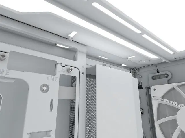 Alt view image 7 of 17 - CORSAIR FRAME 4000D WOOD RS Modular High Airflow Mid-Tower PC Case, White & Oak. 3x 360mm Radiator Mounts. 4x RS120 PWM fans included - 13x 120mm fan mounts or 7x 140mm fans