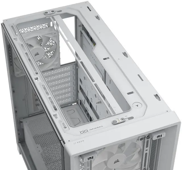 Alt view image 3 of 17 - CORSAIR FRAME 4000D WOOD RS Modular High Airflow Mid-Tower PC Case, White & Oak. 3x 360mm Radiator Mounts. 4x RS120 PWM fans included - 13x 120mm fan mounts or 7x 140mm fans
