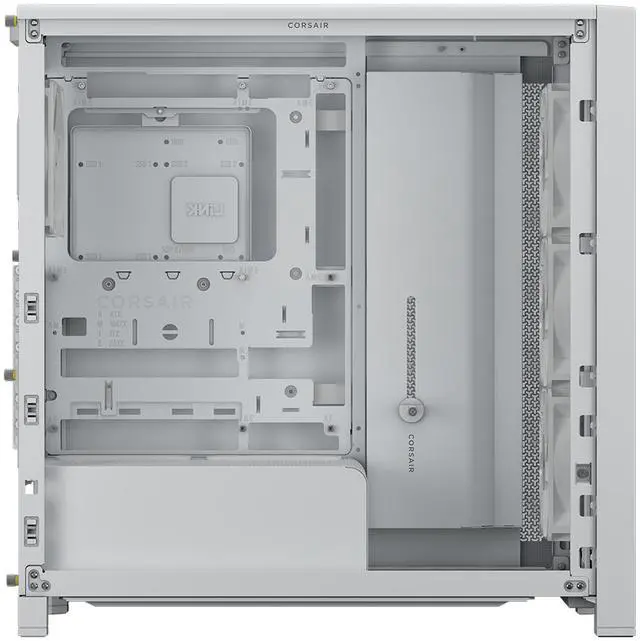 Alt view image 4 of 17 - CORSAIR FRAME 4000D WOOD RS Modular High Airflow Mid-Tower PC Case, White & Oak. 3x 360mm Radiator Mounts. 4x RS120 PWM fans included - 13x 120mm fan mounts or 7x 140mm fans