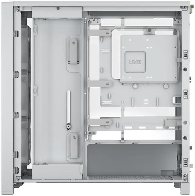 Alt view image 6 of 17 - CORSAIR FRAME 4000D WOOD RS Modular High Airflow Mid-Tower PC Case, White & Oak. 3x 360mm Radiator Mounts. 4x RS120 PWM fans included - 13x 120mm fan mounts or 7x 140mm fans