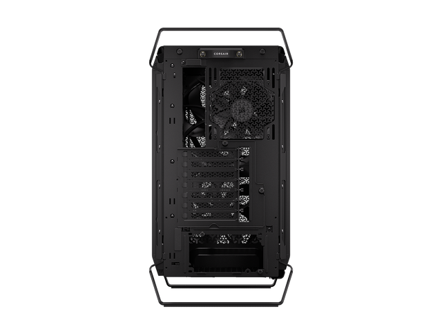 Alt view image 9 of 20 - CORSAIR WARTHOG Airflow Mid-Tower Case - Thick Steel Construction - High-Airflow Performance - InfiniRail™ Fan Mounting System - Fits Multiple 360mm Radiators - Reverse Motherboard Support - Black