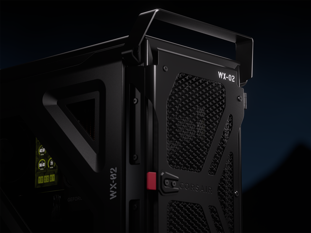 Alt view image 17 of 20 - CORSAIR WARTHOG Airflow Mid-Tower Case - Thick Steel Construction - High-Airflow Performance - InfiniRail™ Fan Mounting System - Fits Multiple 360mm Radiators - Reverse Motherboard Support - Black