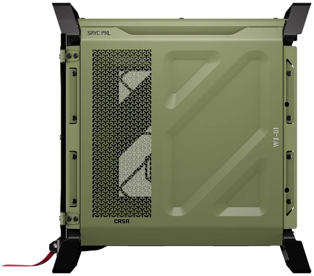 Alt view image 7 of 20 - CORSAIR WARTHOG Airflow Mid-Tower Case - Thick Steel Construction - High-Airflow Performance - InfiniRail™ Fan Mounting System - Fits Multiple 360mm Radiators -Reverse Motherboard Support, Olive Drab