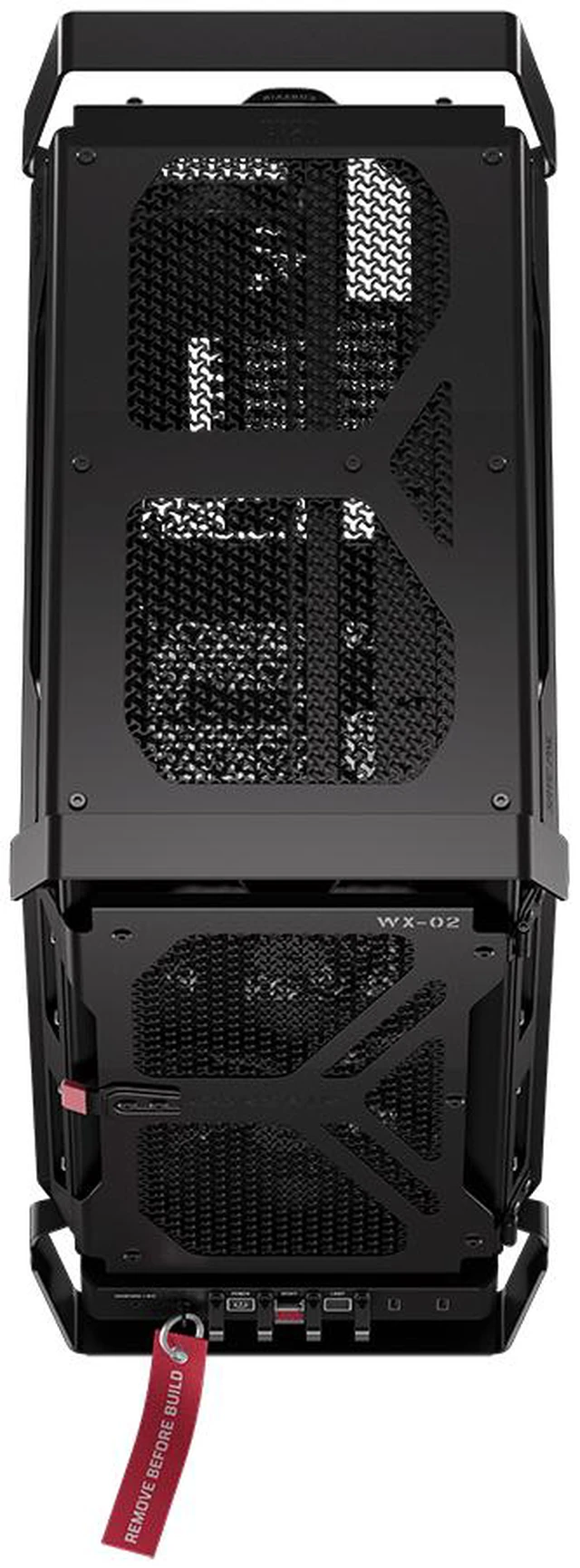 Alt view image 9 of 19 - CORSAIR WARTHOG RS Airflow Mid-Tower Case - Thick Steel Construction - 2x RS200 & 1x RS120 fans - High-Airflow Performance - InfiniRailFan Mounting System - Fits Multiple 360mm Radiators - Black