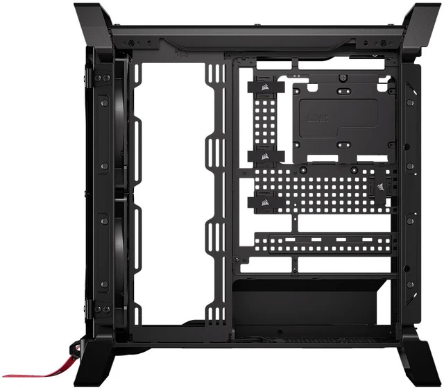 Alt view image 7 of 19 - CORSAIR WARTHOG RS Airflow Mid-Tower Case - Thick Steel Construction - 2x RS200 & 1x RS120 fans - High-Airflow Performance - InfiniRailFan Mounting System - Fits Multiple 360mm Radiators - Black
