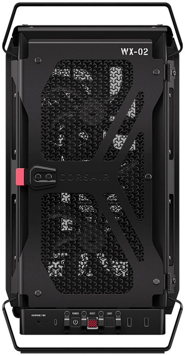 Alt view image 12 of 19 - CORSAIR WARTHOG RS Airflow Mid-Tower Case - Thick Steel Construction - 2x RS200 & 1x RS120 fans - High-Airflow Performance - InfiniRailFan Mounting System - Fits Multiple 360mm Radiators - Black