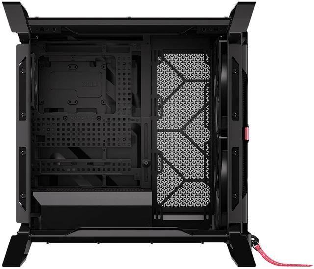 Alt view image 8 of 19 - CORSAIR WARTHOG RS Airflow Mid-Tower Case - Thick Steel Construction - 2x RS200 & 1x RS120 fans - High-Airflow Performance - InfiniRailFan Mounting System - Fits Multiple 360mm Radiators - Black