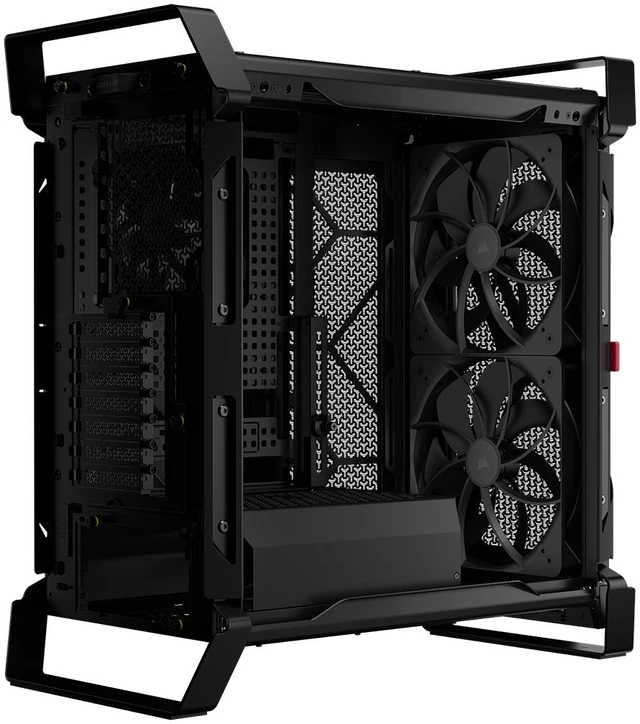Alt view image 3 of 19 - CORSAIR WARTHOG RS Airflow Mid-Tower Case - Thick Steel Construction - 2x RS200 & 1x RS120 fans - High-Airflow Performance - InfiniRailFan Mounting System - Fits Multiple 360mm Radiators - Black