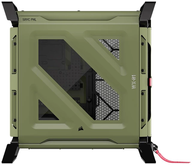 Alt view image 3 of 20 - CORSAIR WARTHOG RS Airflow Mid-Tower Case - Thick Steel Construction - 2x RS200 & 1x RS120 fans - High-Airflow Performance - InfiniRailFan Mounting System - Fits Multiple 360mm Radiators, , Olive Drab