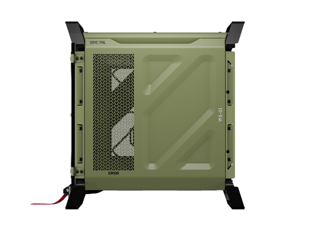 Alt view image 5 of 20 - CORSAIR WARTHOG RS Airflow Mid-Tower Case - Thick Steel Construction - 2x RS200 & 1x RS120 fans - High-Airflow Performance - InfiniRailFan Mounting System - Fits Multiple 360mm Radiators, , Olive Drab